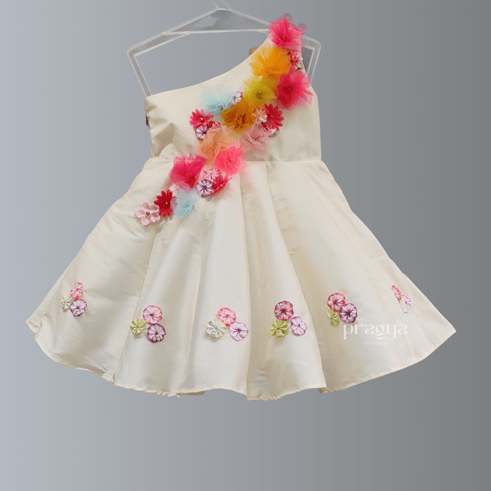 Flowery dress gown
